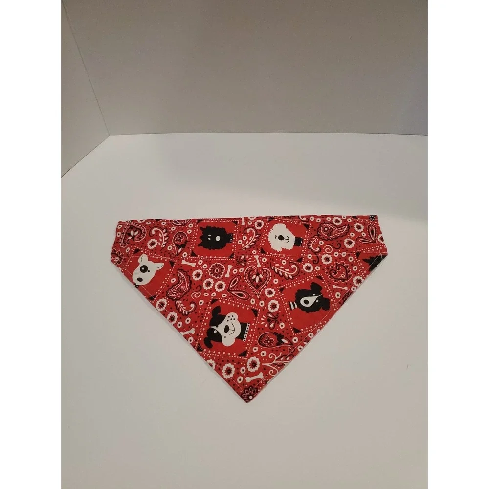Two sided - Over The Collar Valentines Day Dog Bandana. Bandana Only